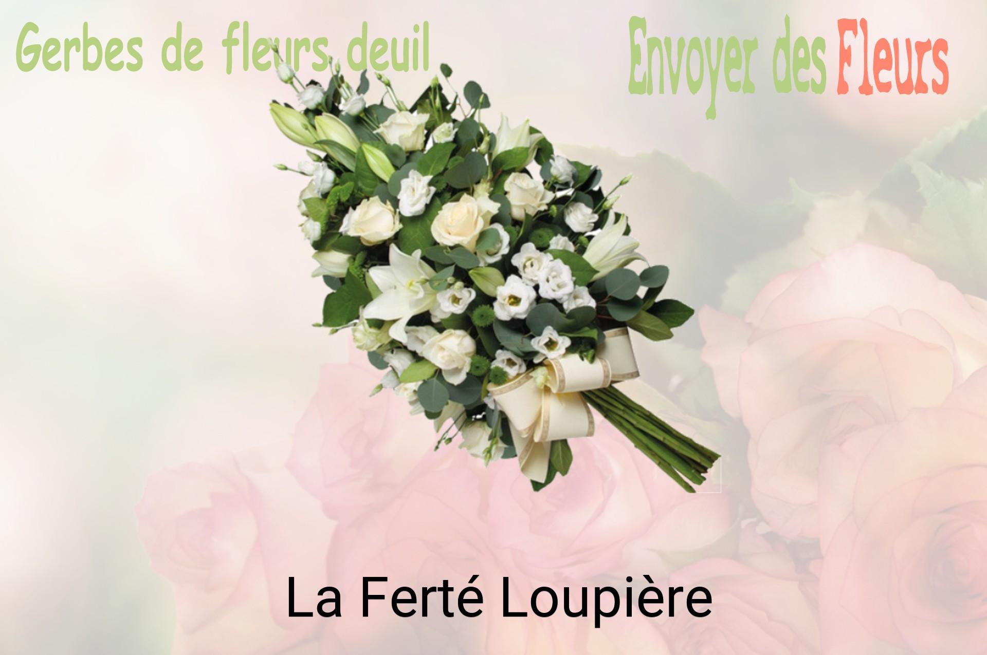 Gerbe de fleurs de deuil livrée à La Ferté-Loupière